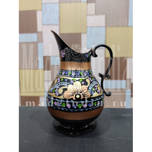 Медный кувшин расписанный вручную
