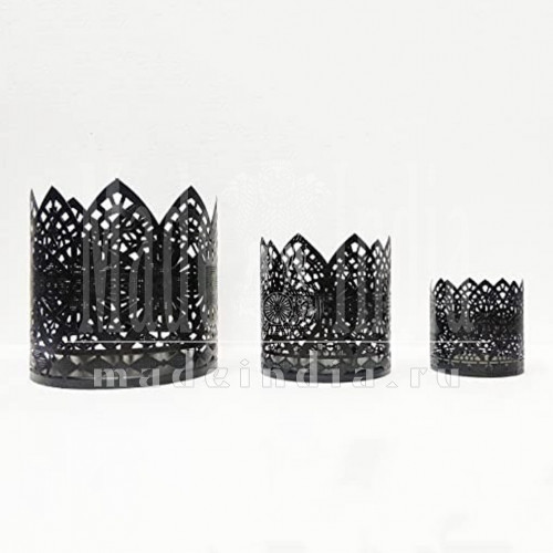 Металлический глубокий подсвечник