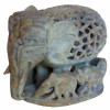 Мрамор из мыльного камня Jaali Elephant Family