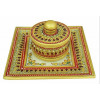 Посуда для сухофруктов выполненная из мрамора ручной работы Kundan Decorations Meenakari White Makrana
