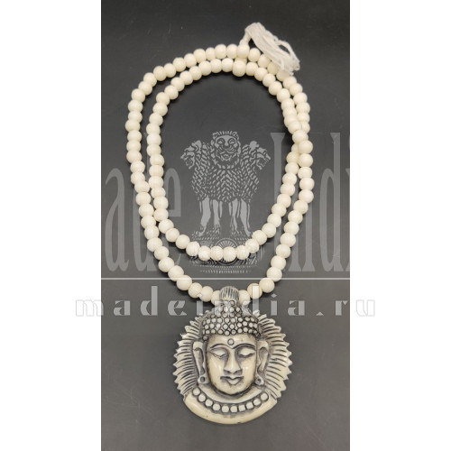Кулон с резьбой по кости Surya Handicrafts Мала с подвеской Кулон с резьбой по кости Surya Handicrafts Мала с подвеской