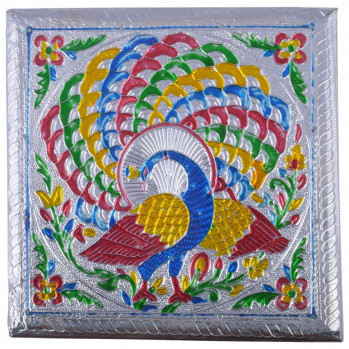 Белая металлическая Шкатулка Meena Peacock Белая металлическая Шкатулка Meena Peacock