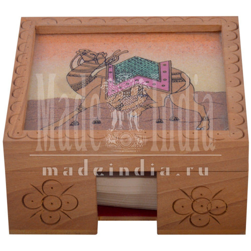 Деревянный держатель для папиросной бумаги с драгоценными камнями